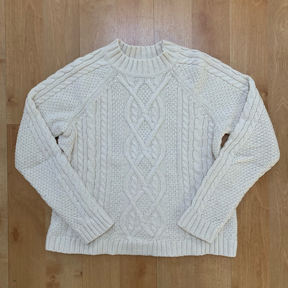 Abercrombie Cream Mock Neck Sweater